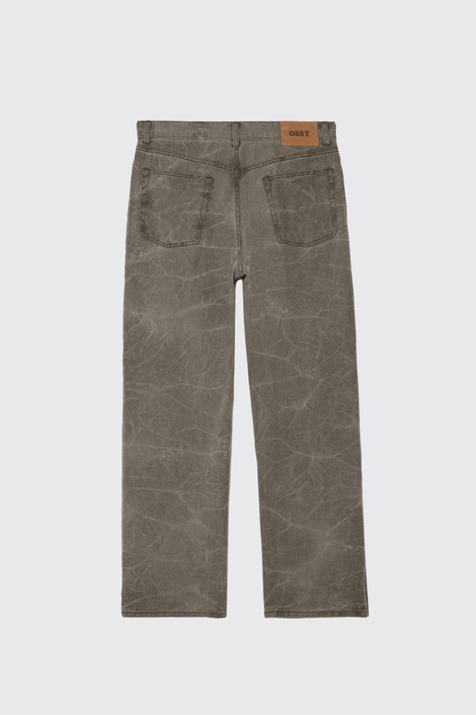 Obey Wrinkle Baggy Denim BWA Black wrinkle wash