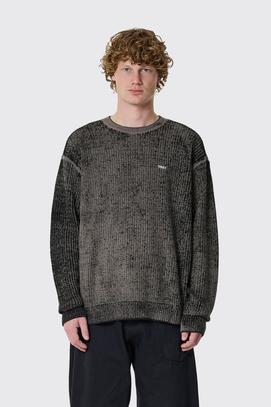 Obey Spray Effect Sweater BKM Black multi