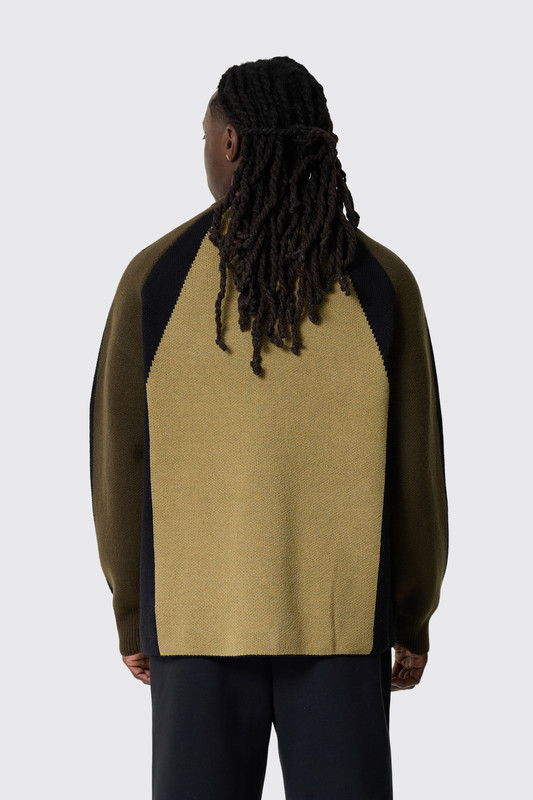 Obey Raglan Crewneck Sweater MMG Mermaid green multi