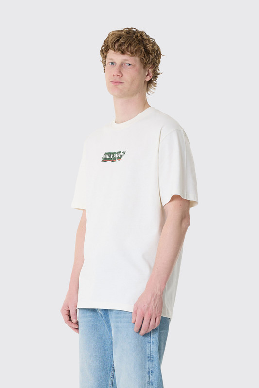 Daily Paper Sticker SS T-Shirt Jet Stream White