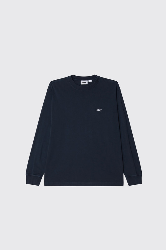 Obey Lowercase Pigment Tee LS DNV Dark navy