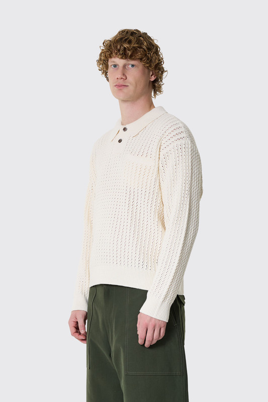 Obey Duane Polo Sweater NAT Natural
