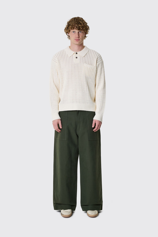 Obey Duane Polo Sweater NAT Natural