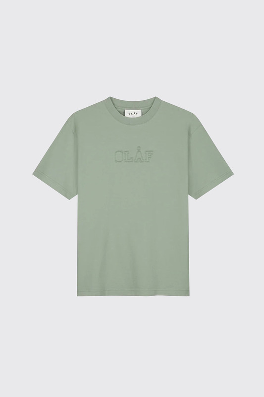 OLAF Stitched Varsity Tee Green Milieu