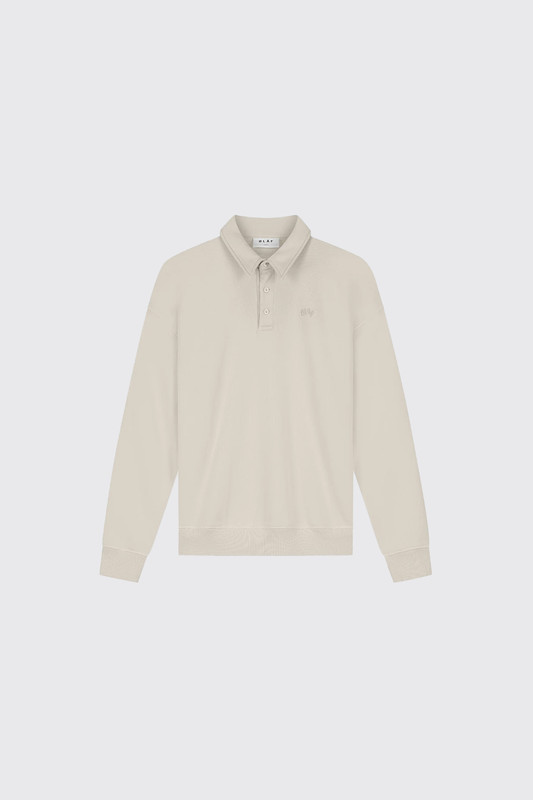 Olaf Hussein Signature Oversized Polo M990205 Cement