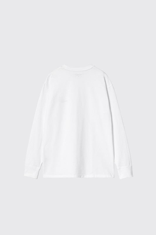 Carhartt WIP American Script T-Shirt L/S White