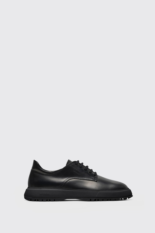 Referenc Derby Brushed Leather Black