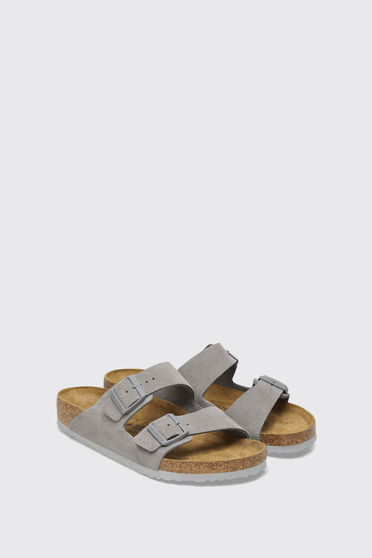 Birkenstock Arizona Suede Leather Narrow Grey