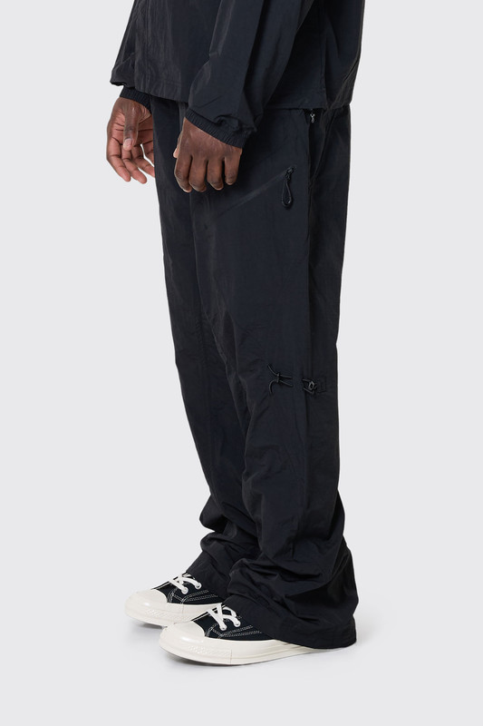 Flaneur Turtle Nylon Trousers Black