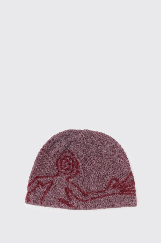 Hiking Patrol Moscot Mohair Mixed Knit Beanie AW25303 Maroon