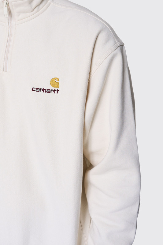 Carhartt WIP Half Zip American Script Sweat 51.X9 Natural