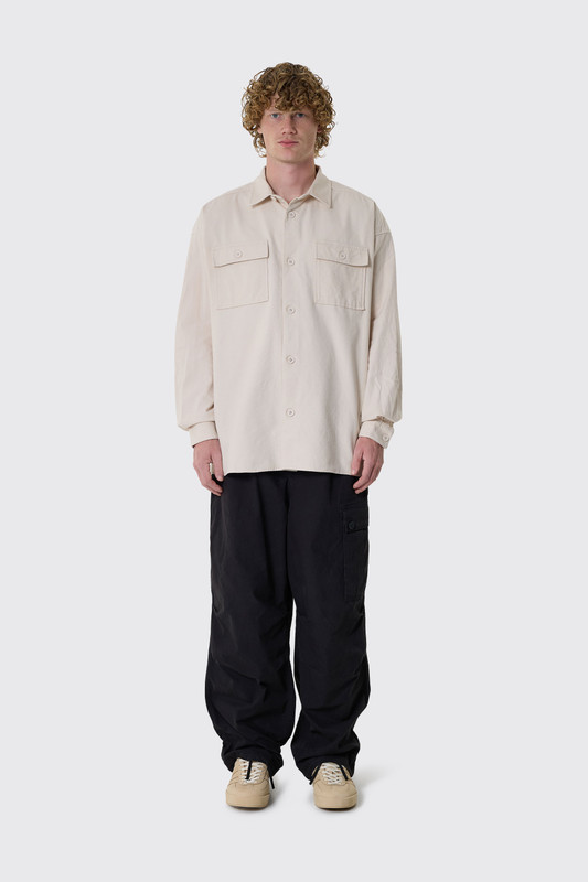 Applied Art Forms Oversized Work Shirt Moonbeam