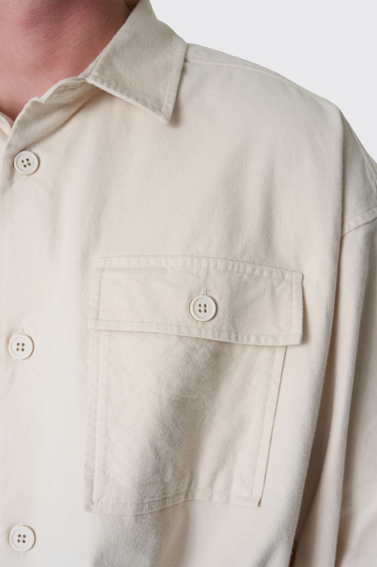 Applied Art Forms Oversized Work Shirt Moonbeam