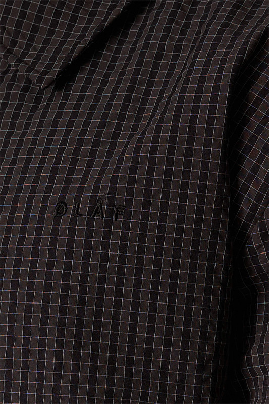 OLAF Checked Padded Coach Jacket Hot Fudge