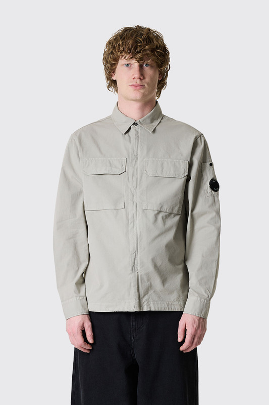 C.P. Company Organic Gabardine Zipped Overshirt 20CMOS156A-110143G