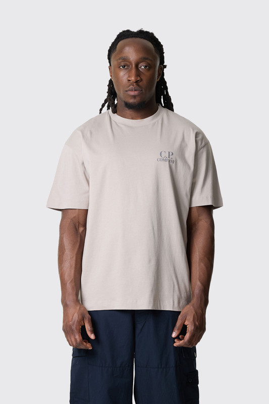 C.P. Company 30/1 Jersey Short Sleeve Logo T-Shirt 20CMTS086A-005100W Dove