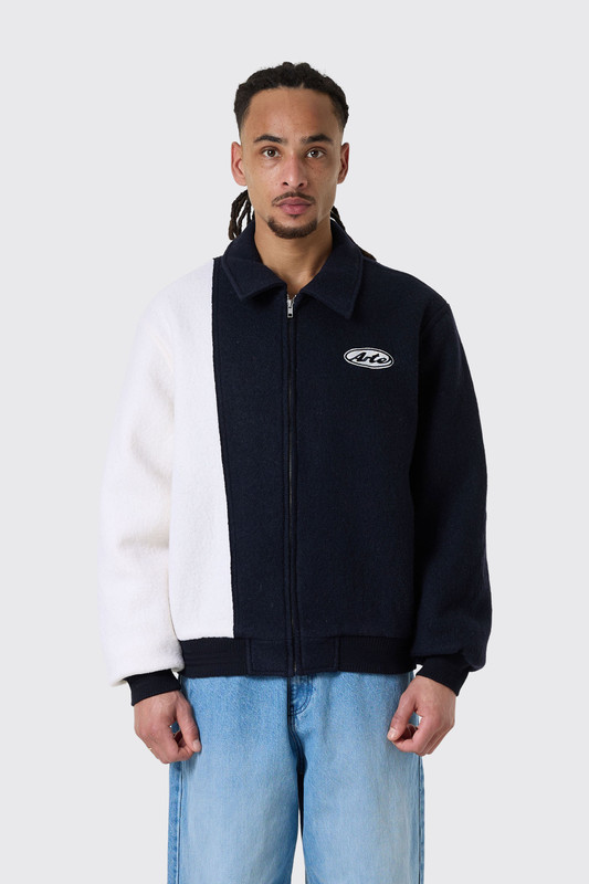 Arte Antwerp Wool Varsity Jacket Blue/White
