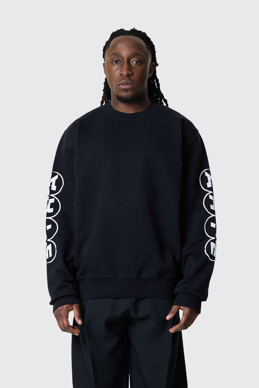 Arte Antwerp Sleeve Print Crewneck SS26-158C Black