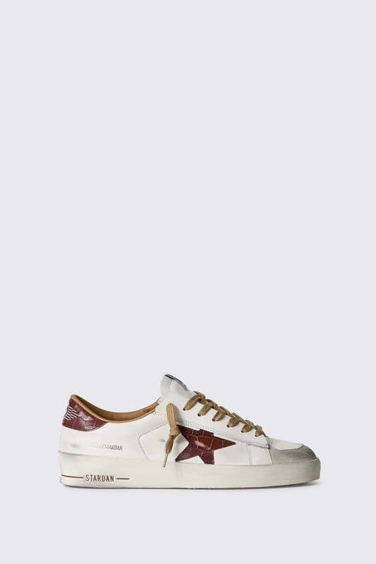 Golden Goose Stardan Leather White/Dark Green