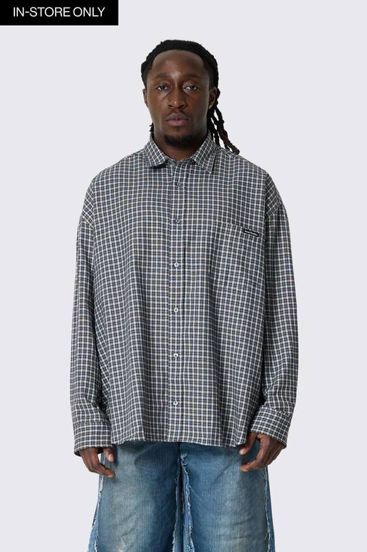 Acne Studios Flannel Button-Up Shirt BB0667- Black/White - Calico Club