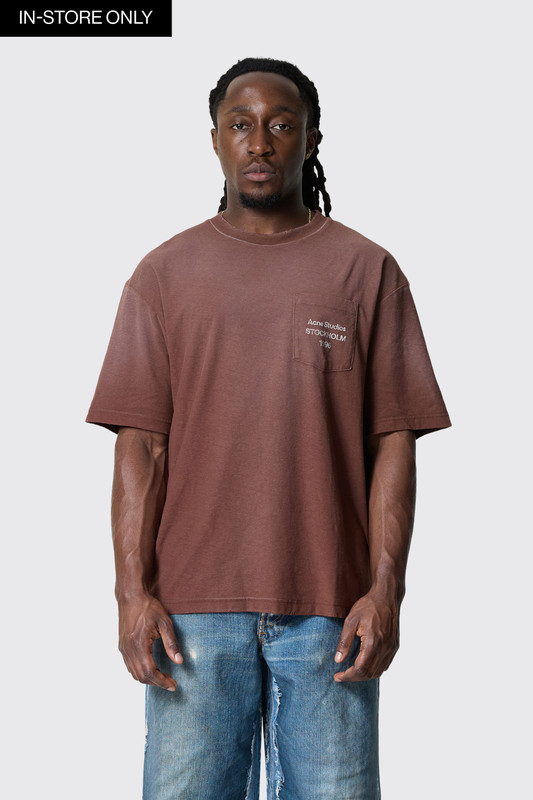 Acne Studios Relaxed Logo T-Shirt Chocolate Brown