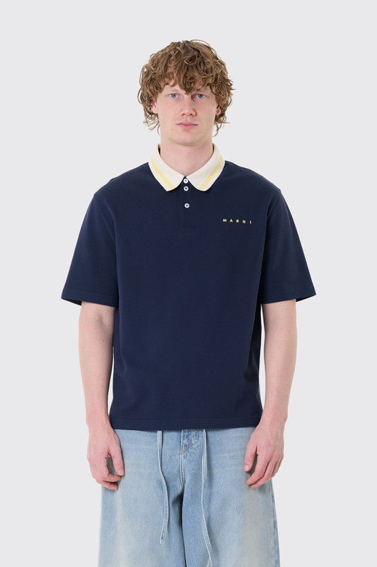 Marni UTC599 Polo Check POMU0051LS UTC599 Black