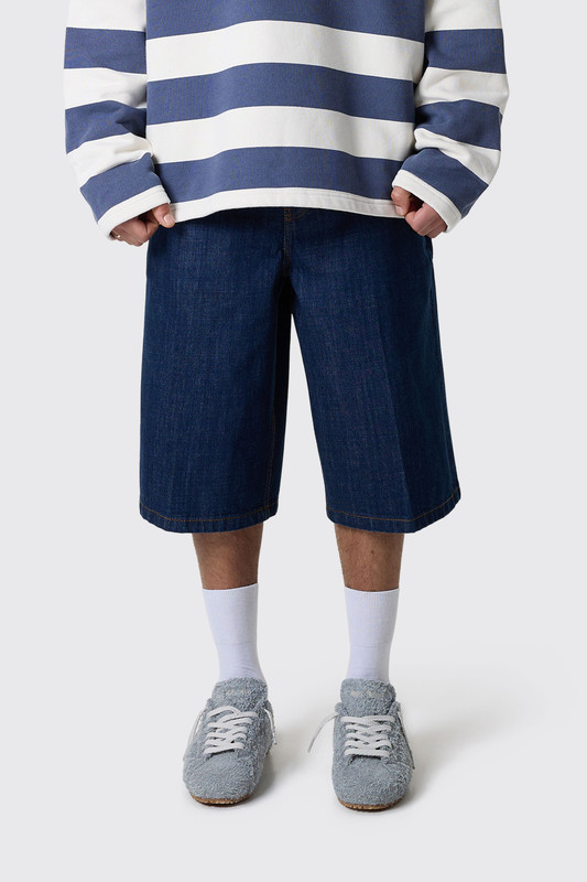 AMI Paris Loose Bermuda Shorts Indigo