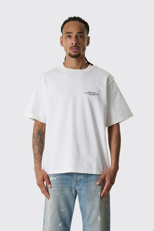 Bram's Fruit Stamp T-Shirt SS 1207 White