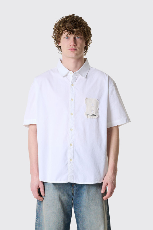 Bram's Fruit Shortsleeve Varsity Shirt 1139 White