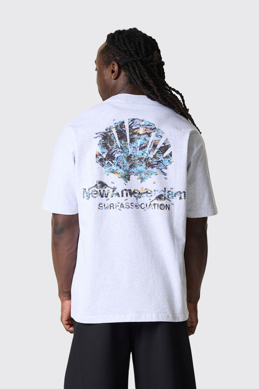New Amsterdam Surf Association Dolphin Tee 2601081002  Ash