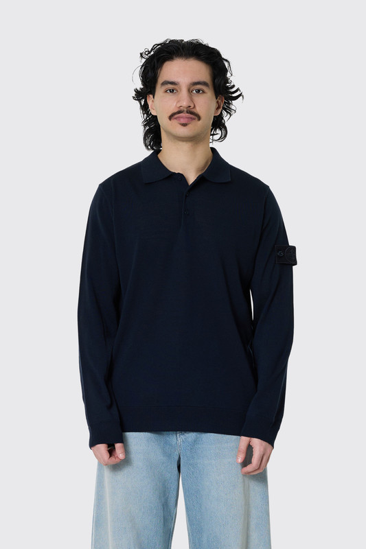 トップス STONE  19SS Cotton Jersey Polo-XL Navy Blue Short-sleeve polo shirt with Compass patch 2200205