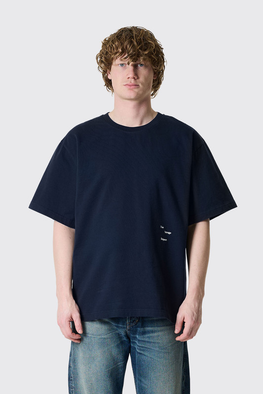 THE SAVAGE REPORT Logo Bar T-Shirt Logo Bar T-Shirt Navy