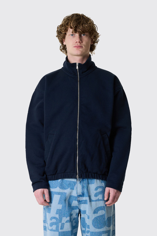 THE SAVAGE REPORT Full Zip Up Sweat Jacket Full Zip Up Sweat Navy