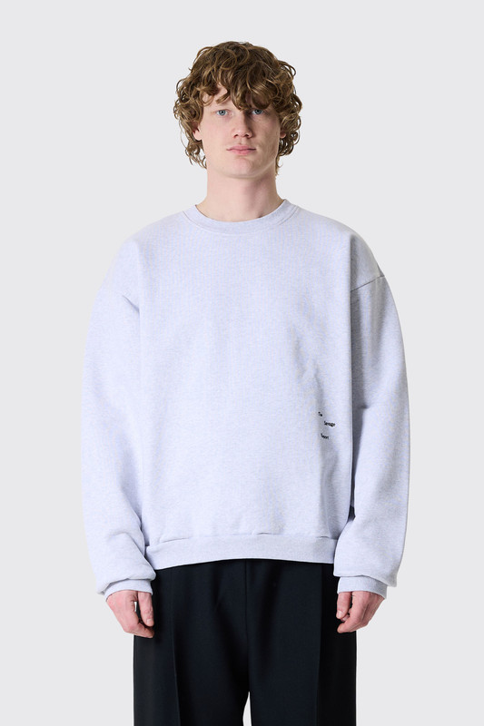 THE SAVAGE REPORT Logo Bar Sweater Logo Bar Sweater Heather Grey