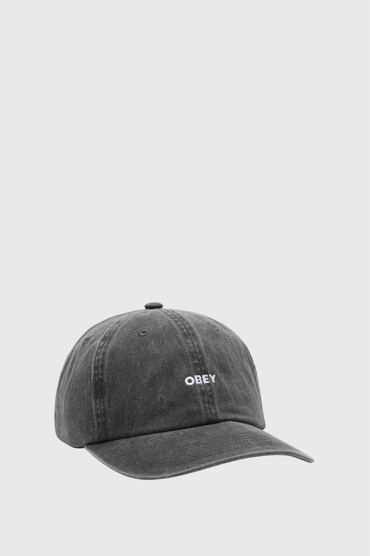 Obey Pigment Bold 6 Panel Strapback BLK Pigment Black