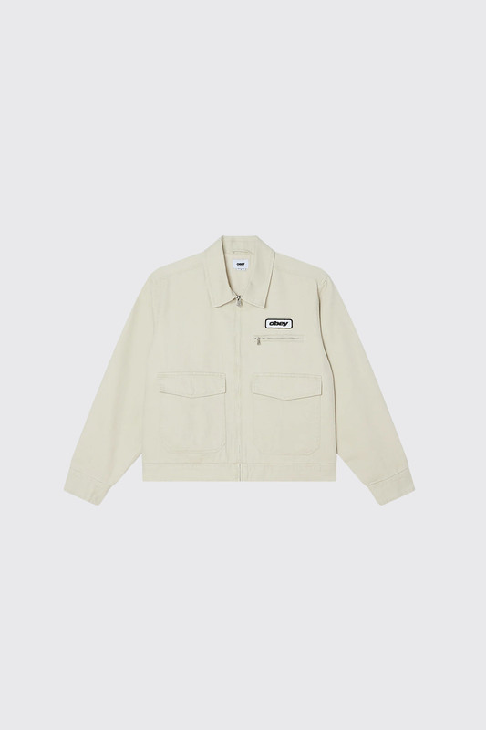 Obey Walter Work Jacket SBR Silver Birch Faded Was
