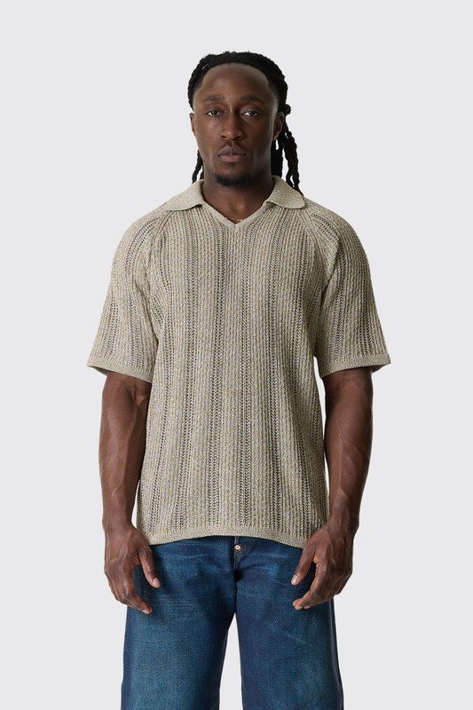 NN.07 Cale V-Neck Polo 60040 2610000037 Sea Spray