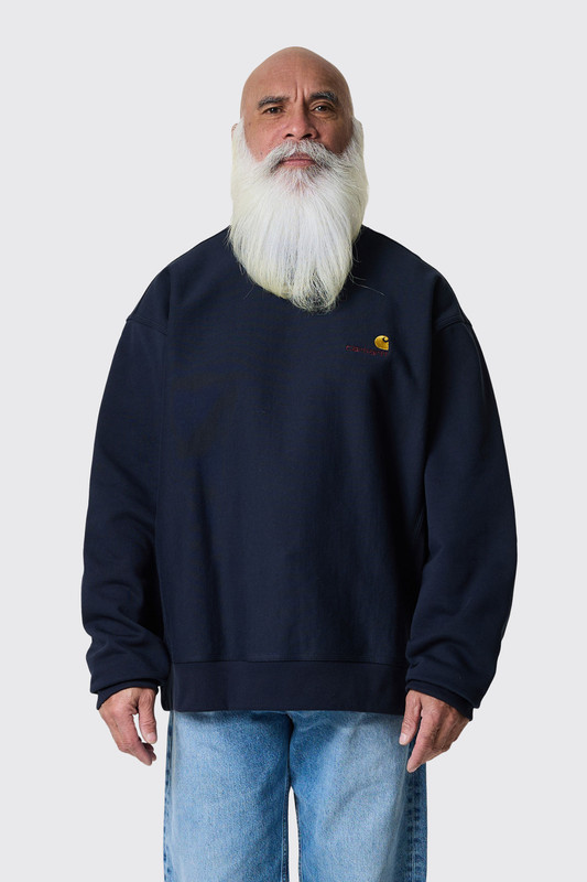 Carhartt WIP American Script Sweat I025475 J0.XX Deep Night