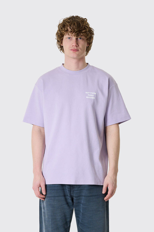 Drôle de Monsieur Le T-Shirt Slogan K-TS203-CO002 LAV Lavander