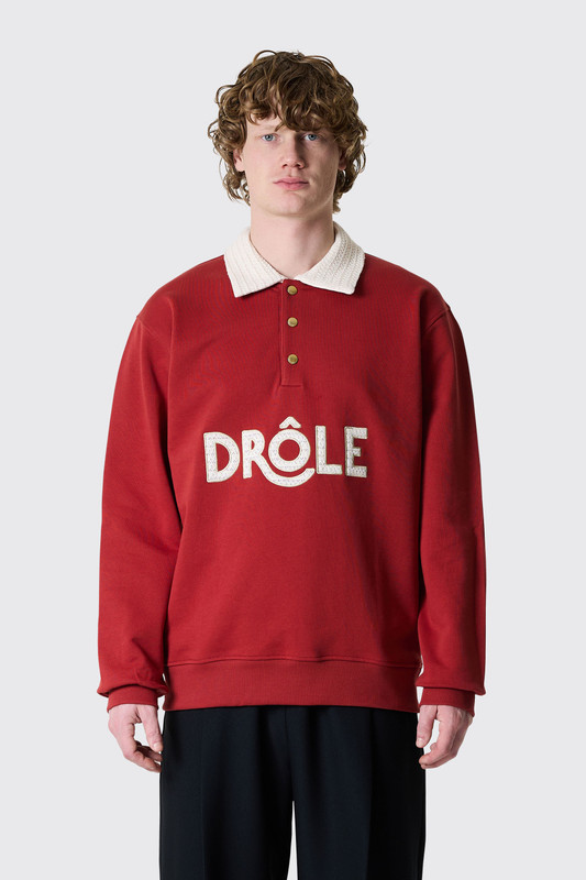 Drôle de Monsieur Polo Drole Col Crochet K-PL168-CO127 DRD Dark Red