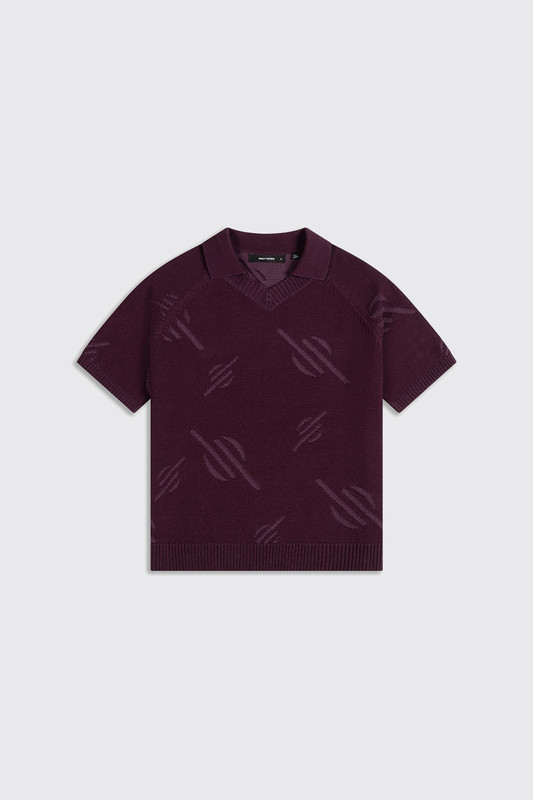 Daily Paper Monogram Polo Knit 2610038 Potent Purple