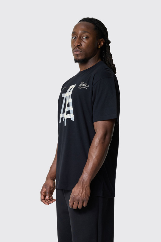 OLAF Taped Ladder SS Tee Black