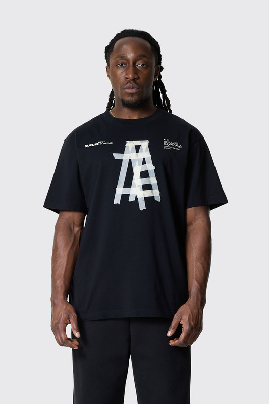OLAF Taped Ladder SS Tee Black