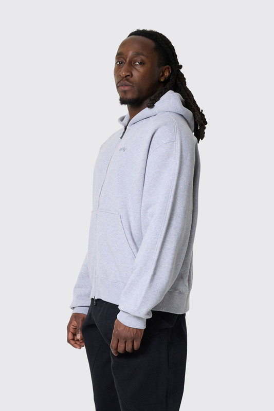 OLAF Signature Zip Hoodie Heather Grey