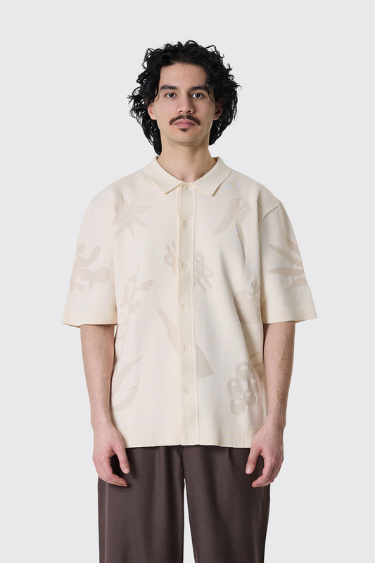 Filling Pieces Knit Shirt Breaking Bread 412671500303 214 Antique White