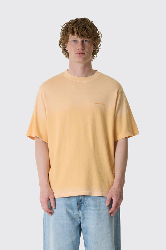 Bram's Fruit Distressed Big Lemon Outline T-Shirt 2026 Orange