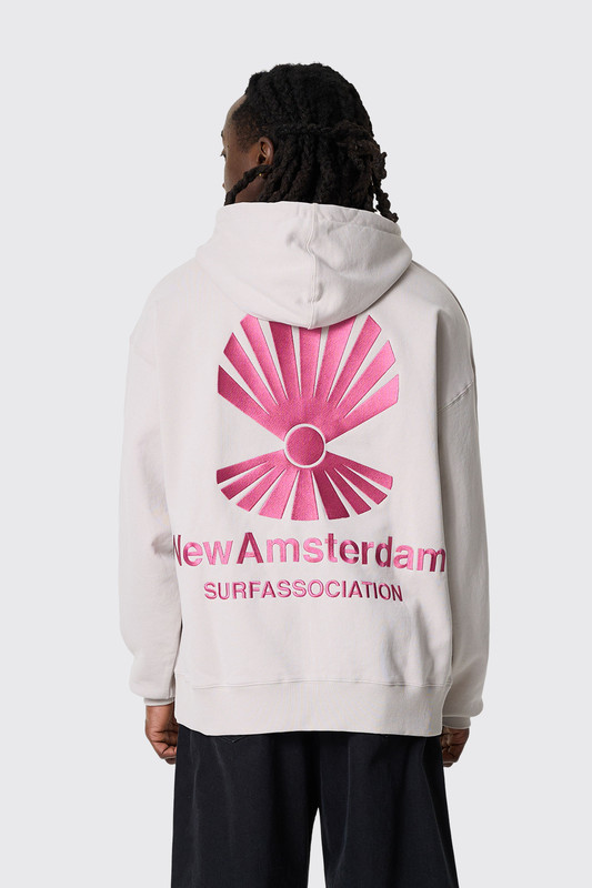 NASA Logo Hoodie Zip-Up Pebble Magenta/Beige