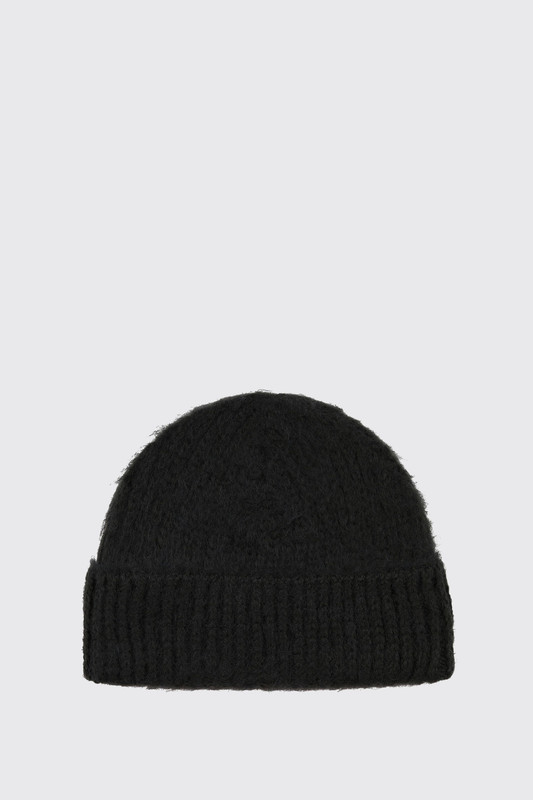 NASA Fuzzy Logo Beanie Black