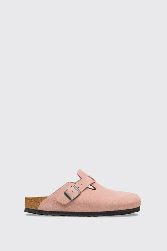 Birkenstock Boston Suede Leather Narrow 1031635 Pink Clay