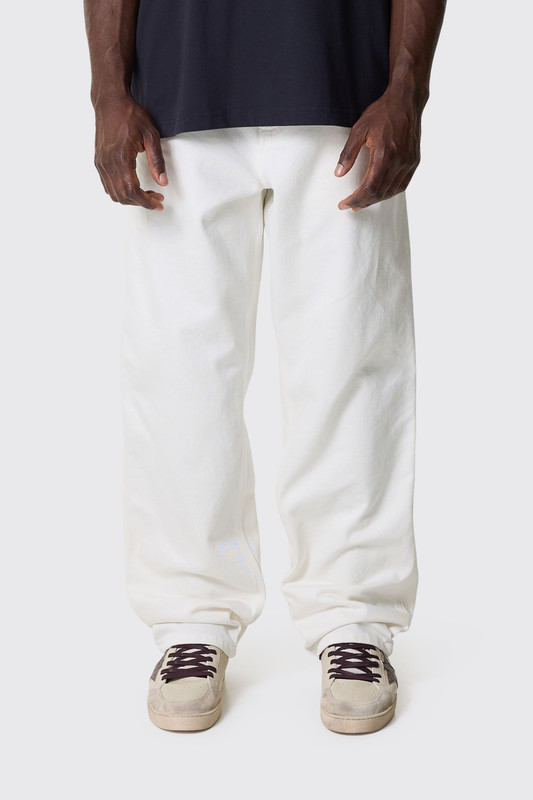 Carhartt WIP Single Knee Pant Cotton Smith Denim I032024 02.02.32 White Rinse